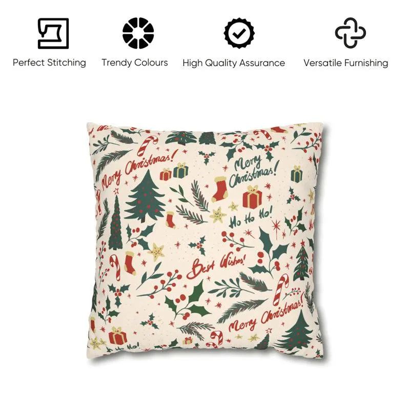 Winterberry Calm Velvet Christmas Cushion Cover media 4