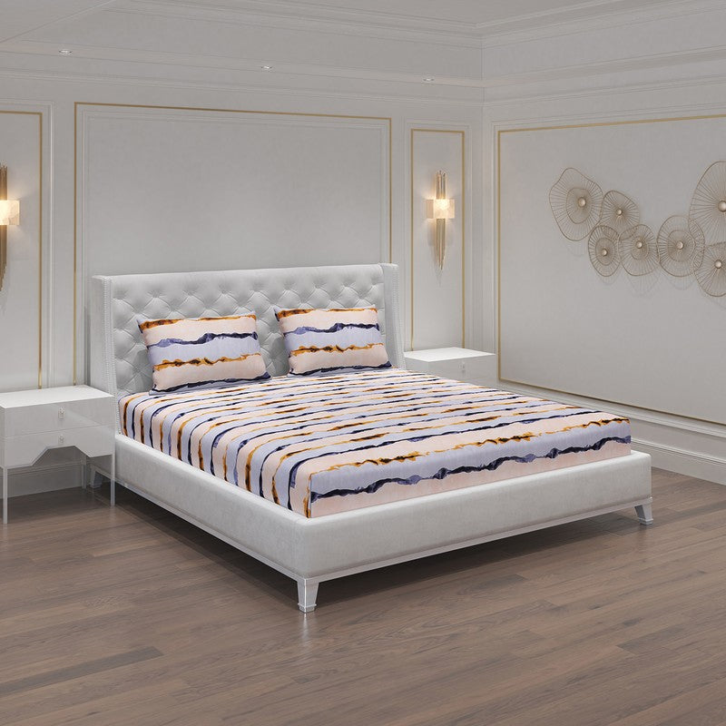 Monte Carlo Mild Stripes Bedsheet - 120 GSM