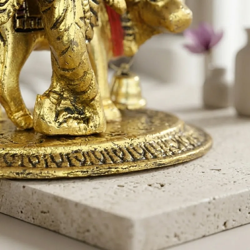 Lord Krishna And Sacred Cow Idol media 3