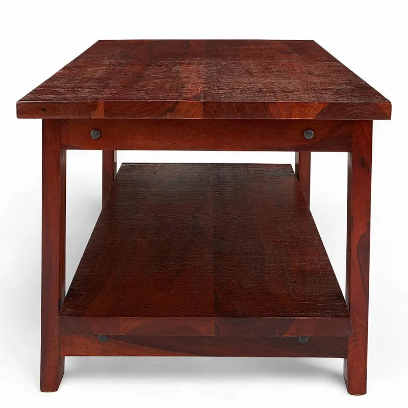 Xirox Sheesham Wooden Center Table - Brown media 6