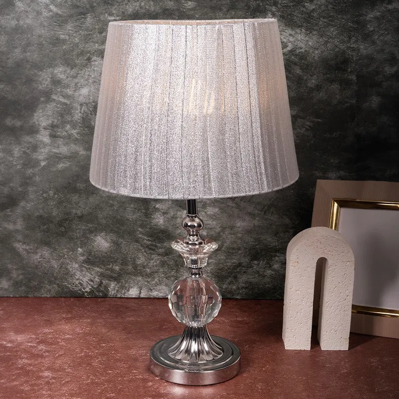 AarviDecor Dempsey Classic Steel Table Lamp - Silver media 6
