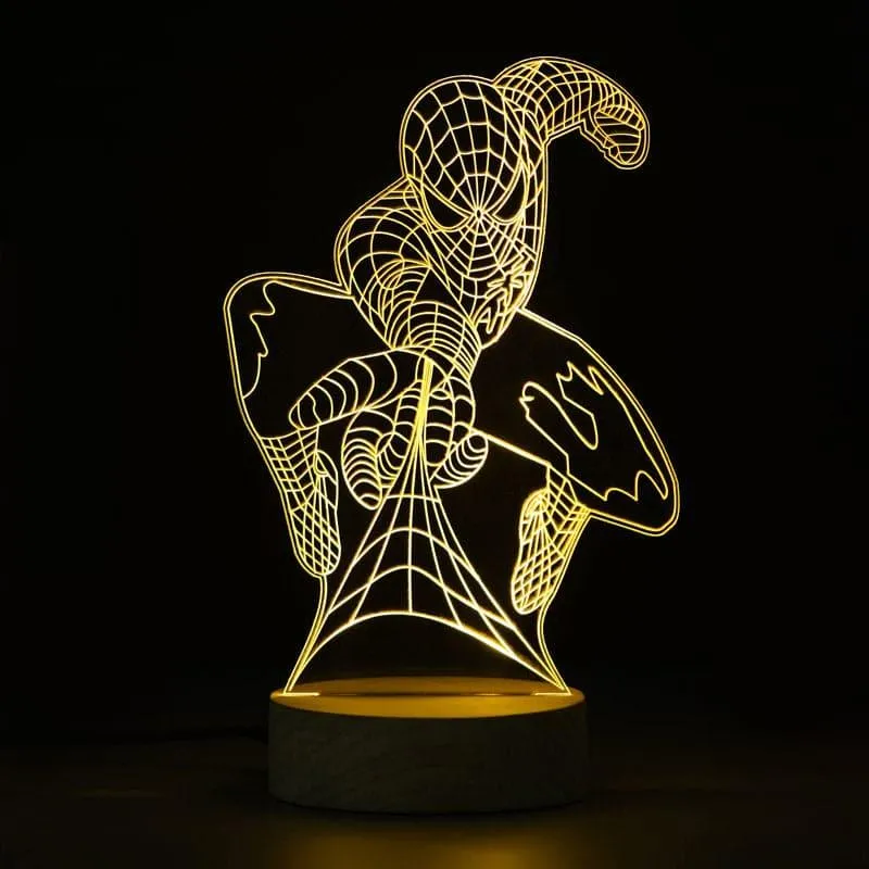 Spiderman Luminance LED Acrylic Table Lamp - Brown media 3