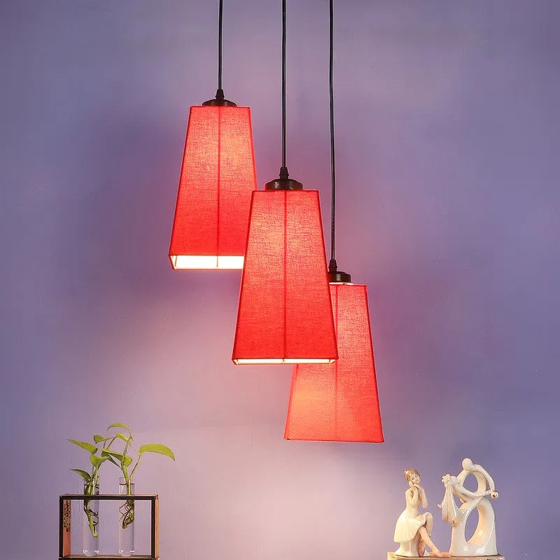 Shadowlux Triple Metal Ceiling Lamp - Red media 3