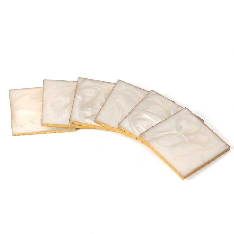 Marble Swirl Coaster (Cream) - Set Of Six media 5