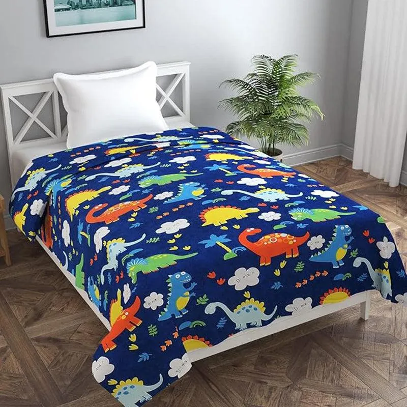 Dino Dreams Kids' Cotton Duvet Cover - 210 TC media 1