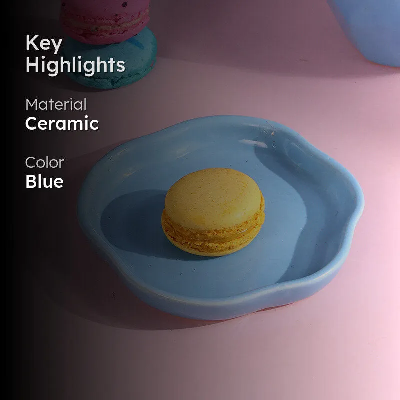 Fiorella Ceramic Quarter Plate - Blue media 2