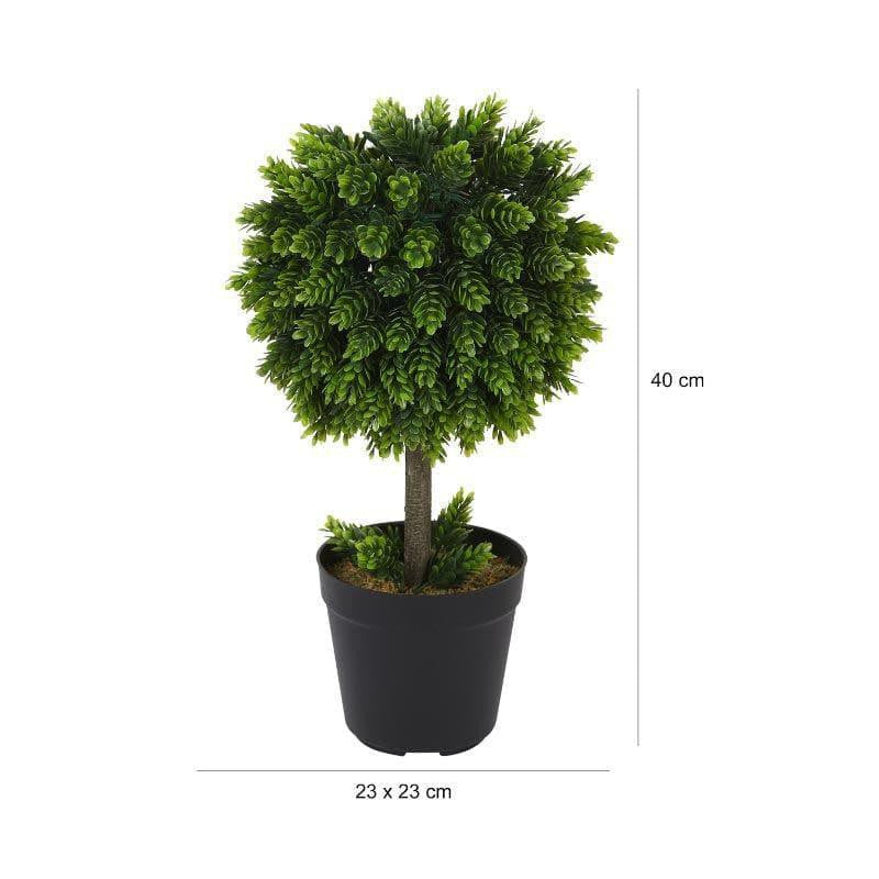 Faux Pine Grass Bonsai In Black Plastic Pot - 40 cms media 6