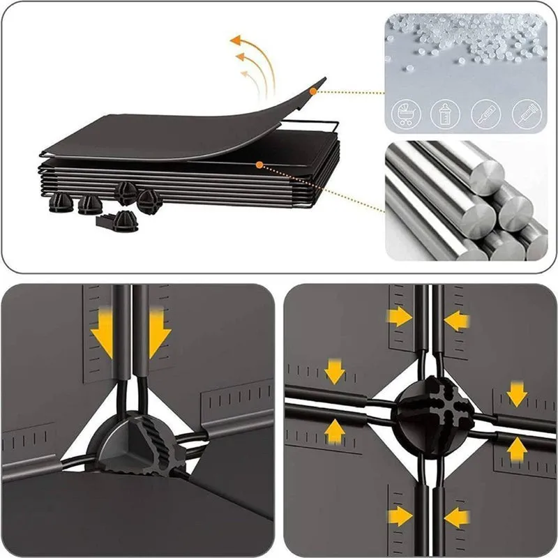 SlimWay Grey Plastic & Metal Shoe Racks - 4