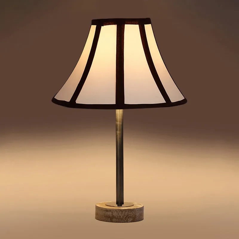 Stripra Rodin Wooden Table Lamp - White,Silver media 6