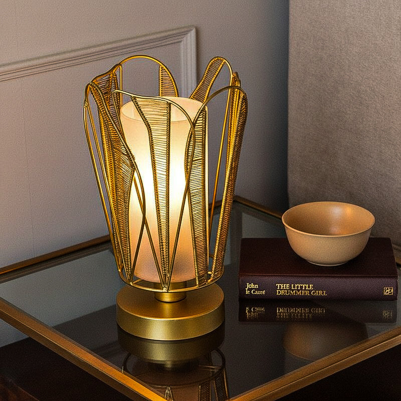 Orange Tree Aponi Mild Steel Table Lamp - Gold