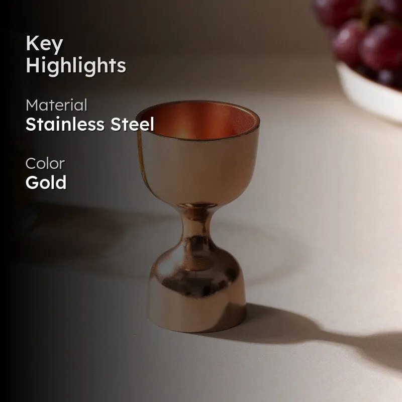 Gilded Pour Stainless Steel Jigger (Gold) - 30 ML/60 ML media 2