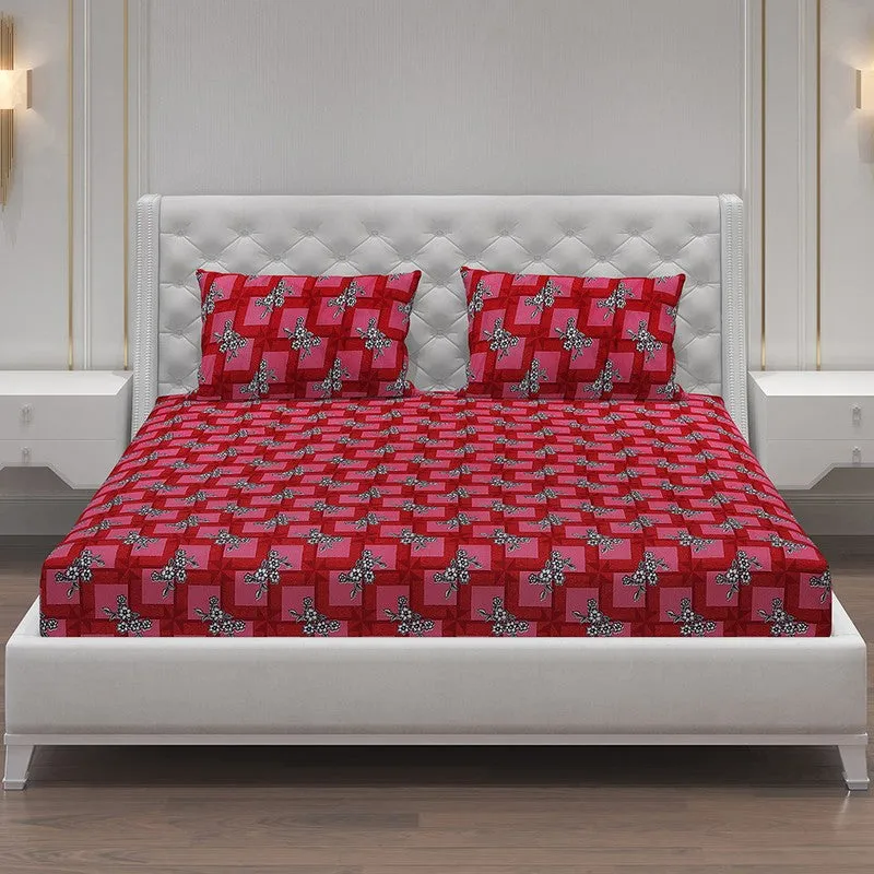 Monte Carlo Blossom Checks Bedsheet - 120 GSM media 3