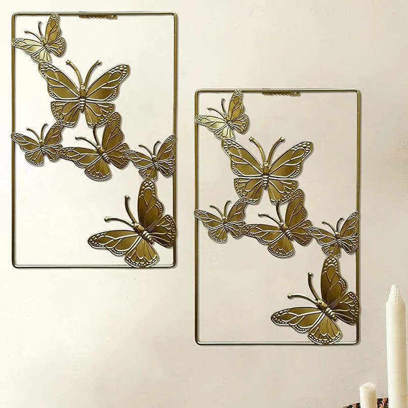 Sculpted Mariposa Metal Wall Accent - Set Of Two media 1