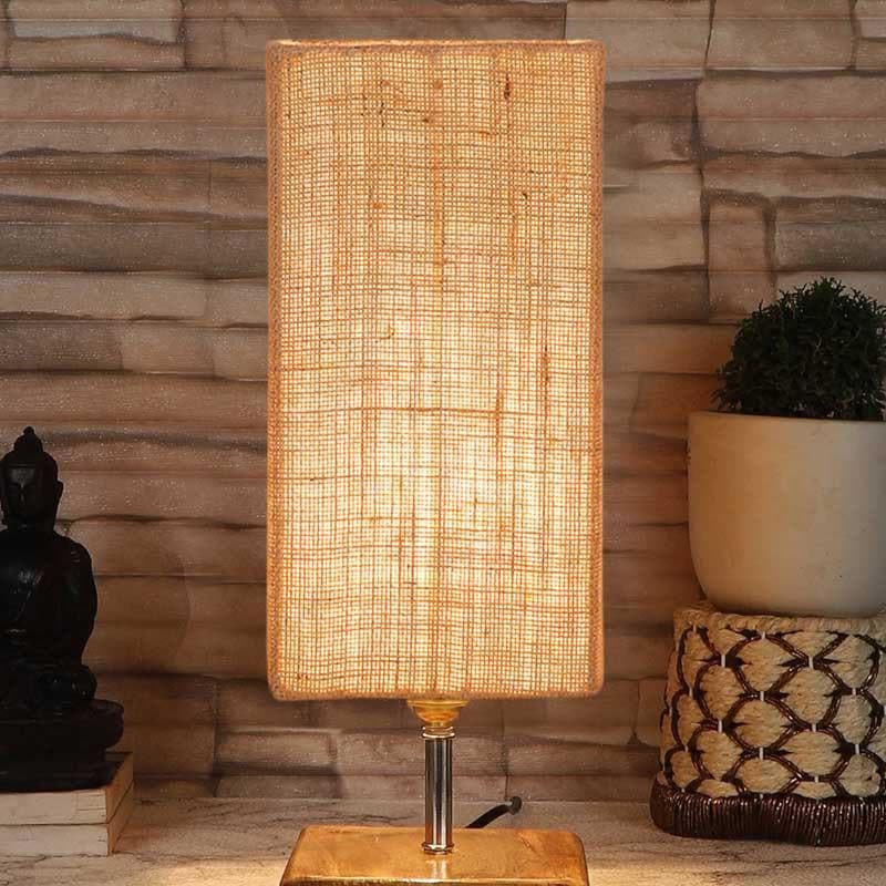 Sikoya Jute Fabric Table Lamp - Beige,Brown