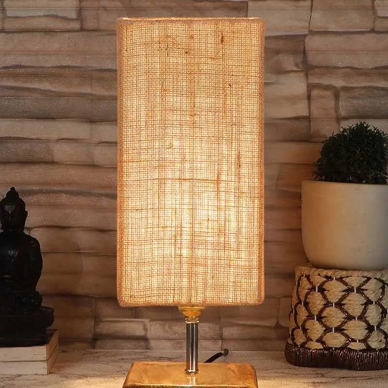 Sikoya Jute Fabric Table Lamp - Beige,Brown media 1