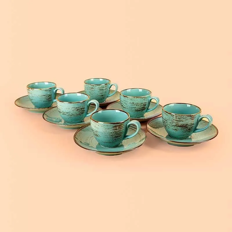 Sonoran Gold Cup & Saucer - Set of Six media 1