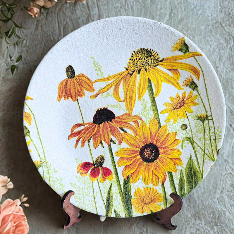 Sunflower Field Decorative Plate