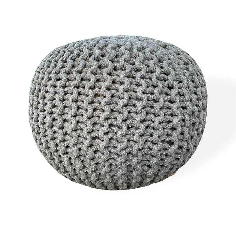 Cuna Cotton Pouffe - Grey media 3