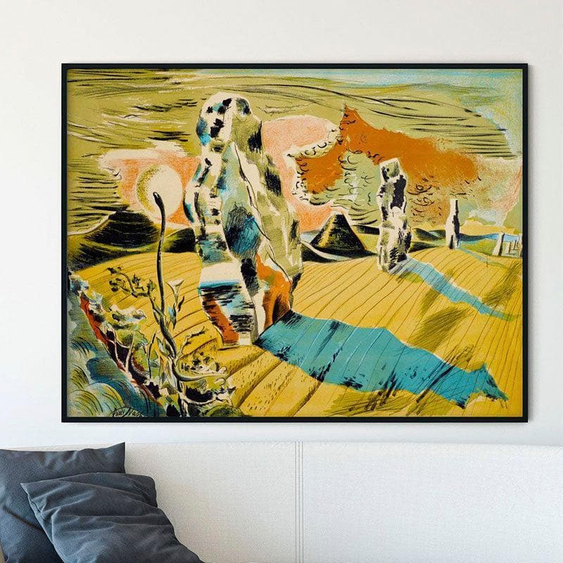 Avebury by Paul Nash Canvas Wall Painting - Black Frame