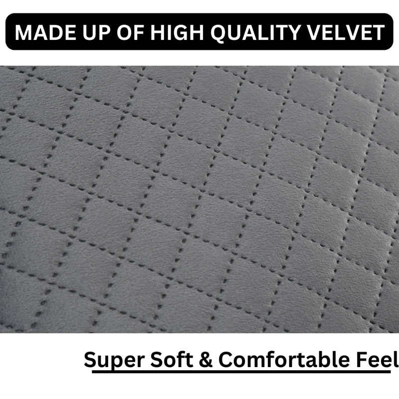 Orson Quilted Velvet Cushion Cover (Grey) - Set Of Five media 5