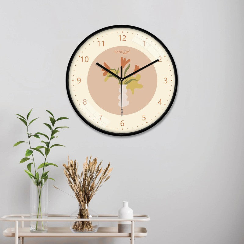 Bloom Round Analog Wall Clock - Beige