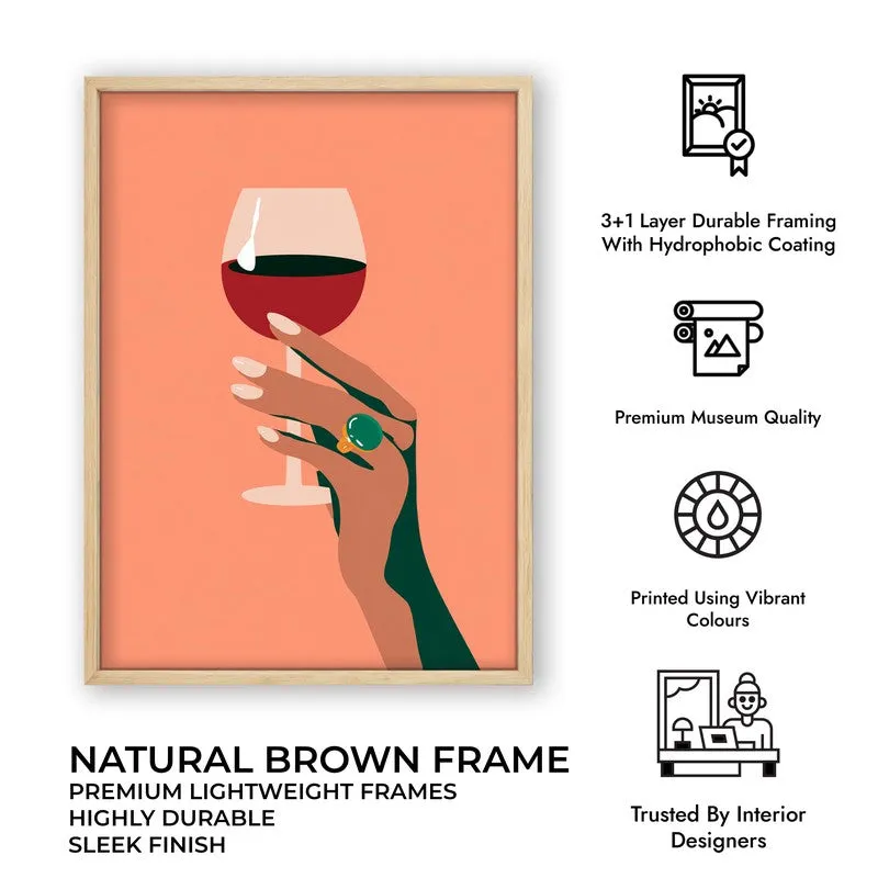 Rubessa Canvas Wall Painting - Brown Frame media 10