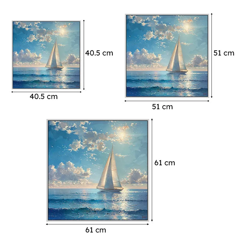 Summer Sails I Canvas Wall Art With Frame media 7