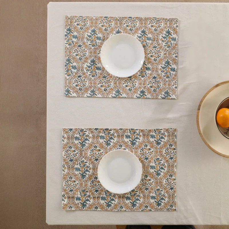 Floral Aura Canvas Table Mats - Set Of Two media 3