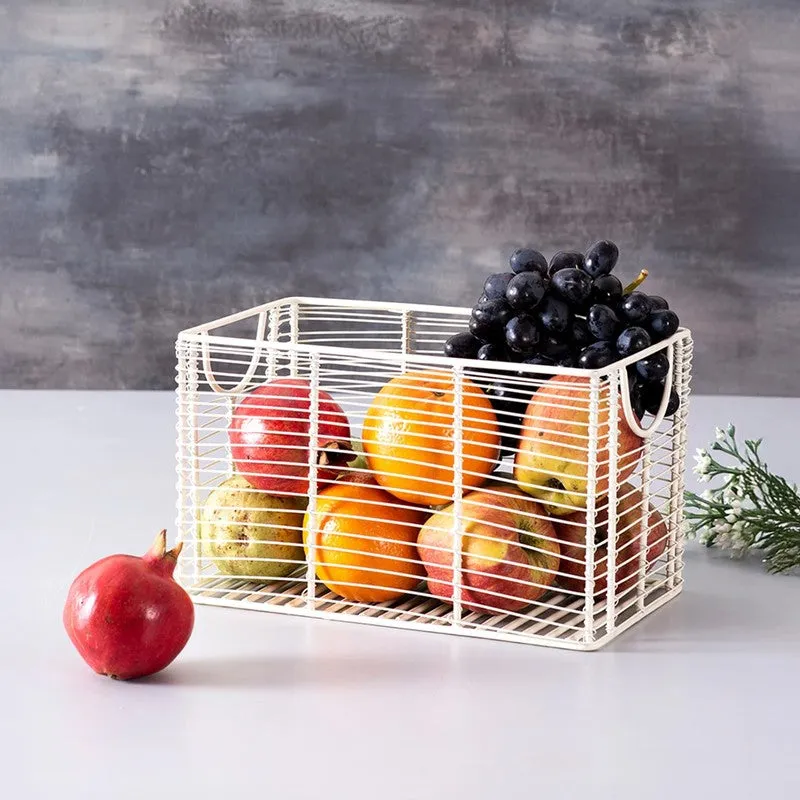 Rectangle Iron Fruit Basket media 1