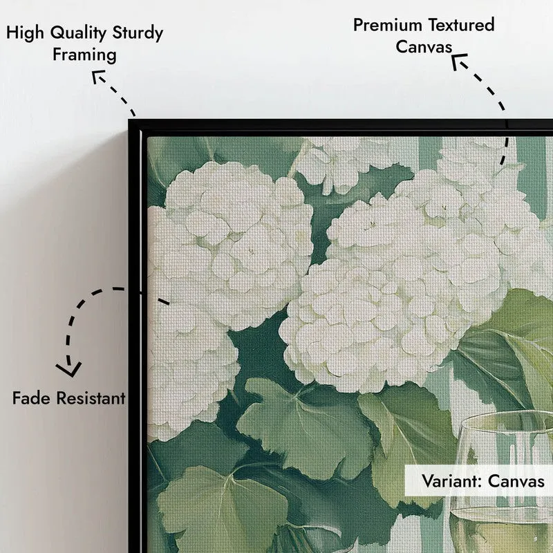 Floral Champain Archival Canvas Wall Art - Black media 7