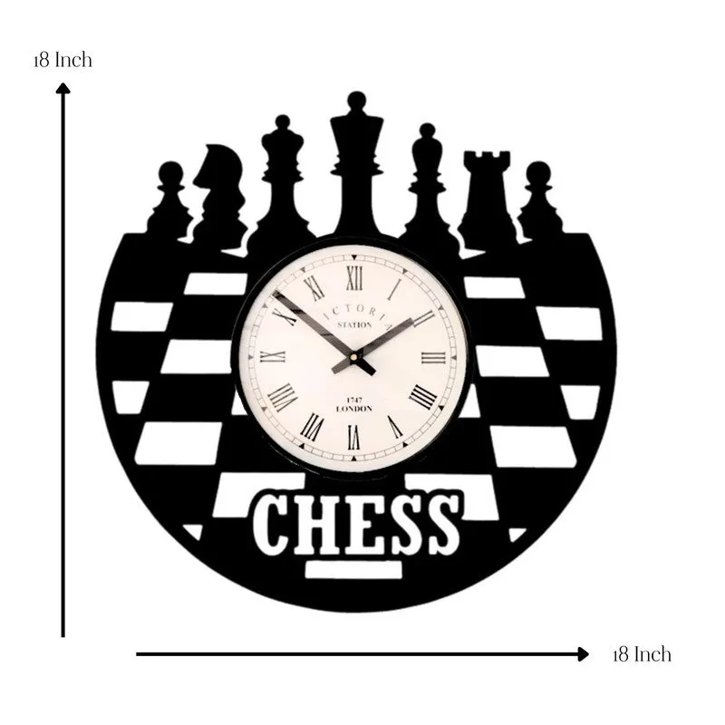 Checkmate Steel Analog Wall Clock - Black media 7