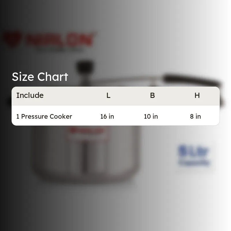 Nirlon Pressure Cooker - 5000 mL/ 10 Inches media 7