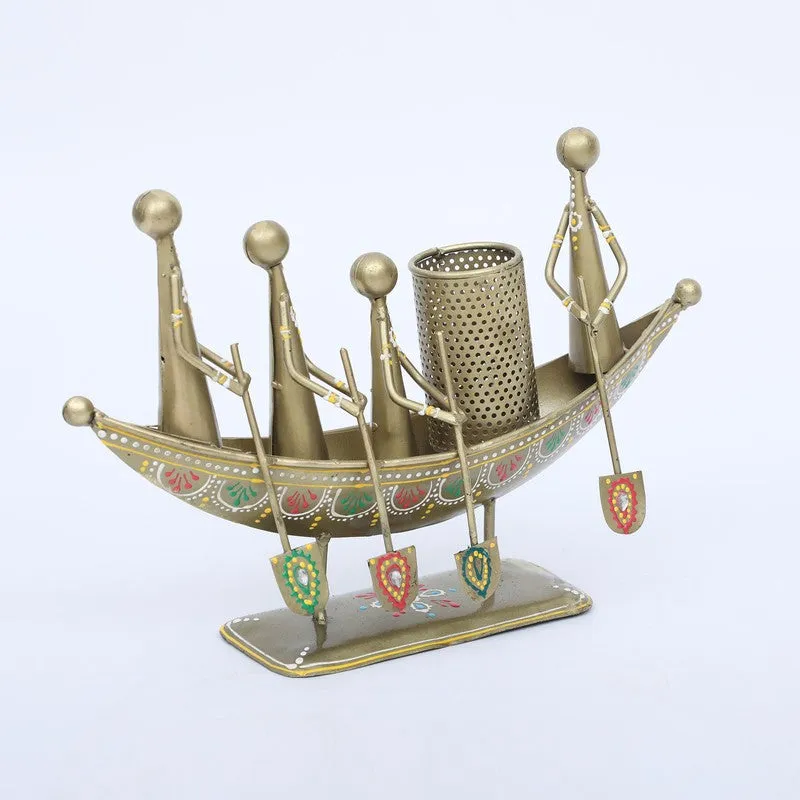 Metal Boat Iron Decor Stationery Holder media 5