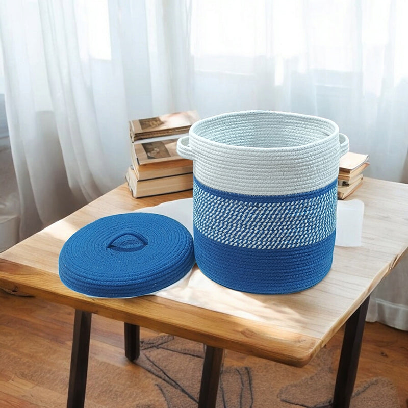 Stasha Cotton Laundry Basket media 3