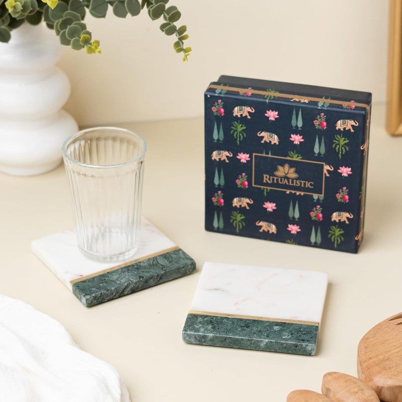 Swarna Stone Marble Coaster - Set Of Two media 7
