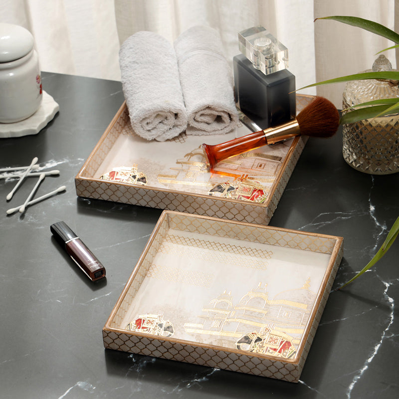 Haathi Parades Square Serving Tray - Set Of Two media 4