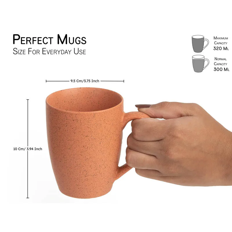 Sip & Style Ceramic Coffee Mug (Multicolor/300 mL Each) - Set Of Six media 5