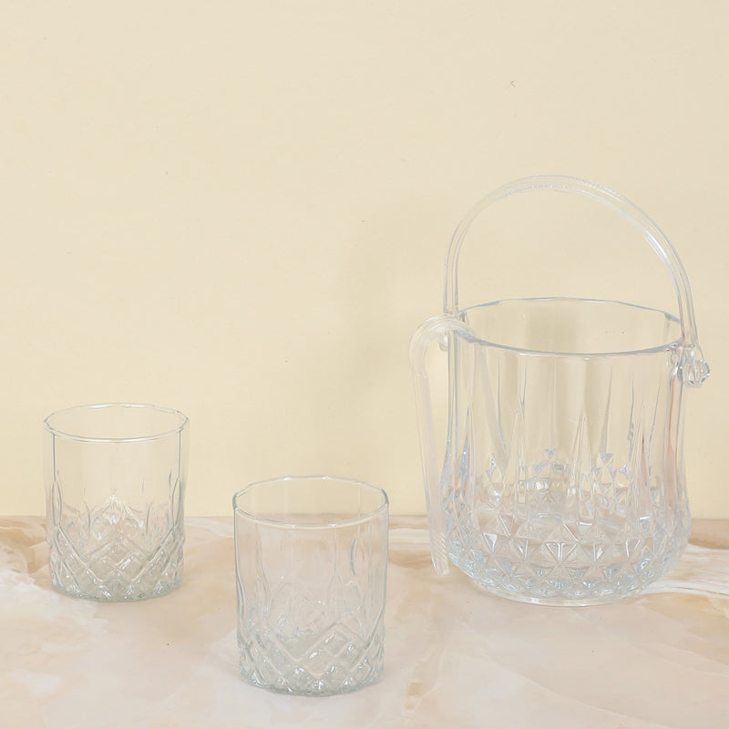 Rego 1000 ML Ice Bucket With 200 ML Glass And Tong - Four Piece Set media 4