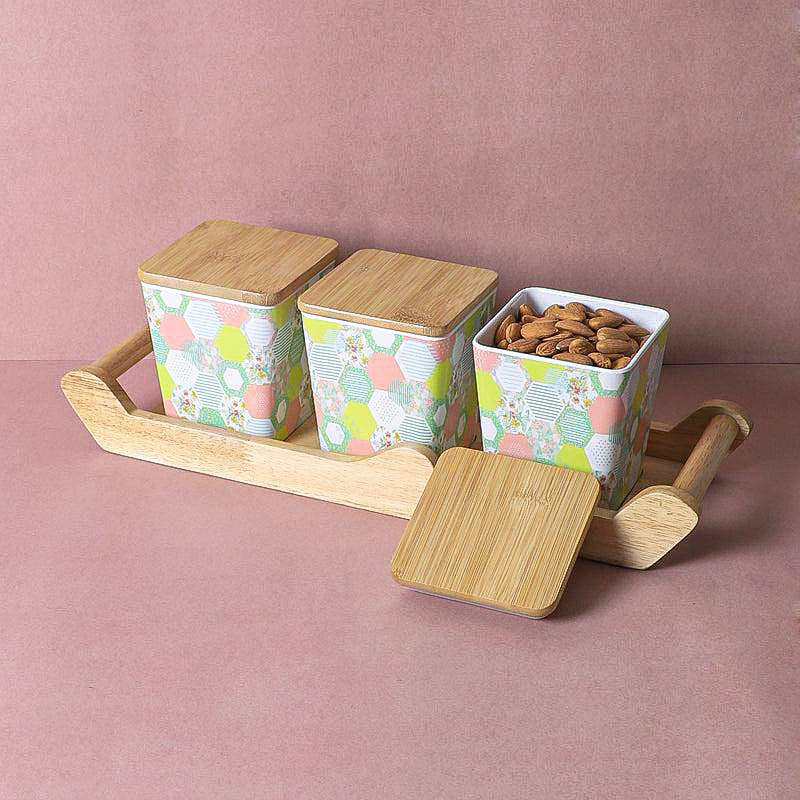 Abso Glaze Condiment Container (750 mL Each) With Tray - Four Piece Set media 4