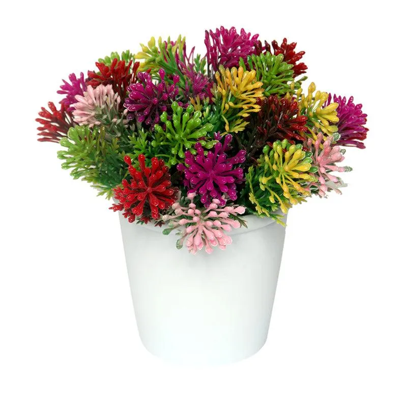 Faux Bellae Flower Bunch With Pot media 4