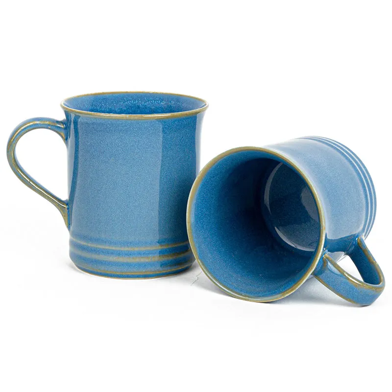 Brew Ceramic Coffee Mug (450 mL EachLight Blue) - Set of Two media 3