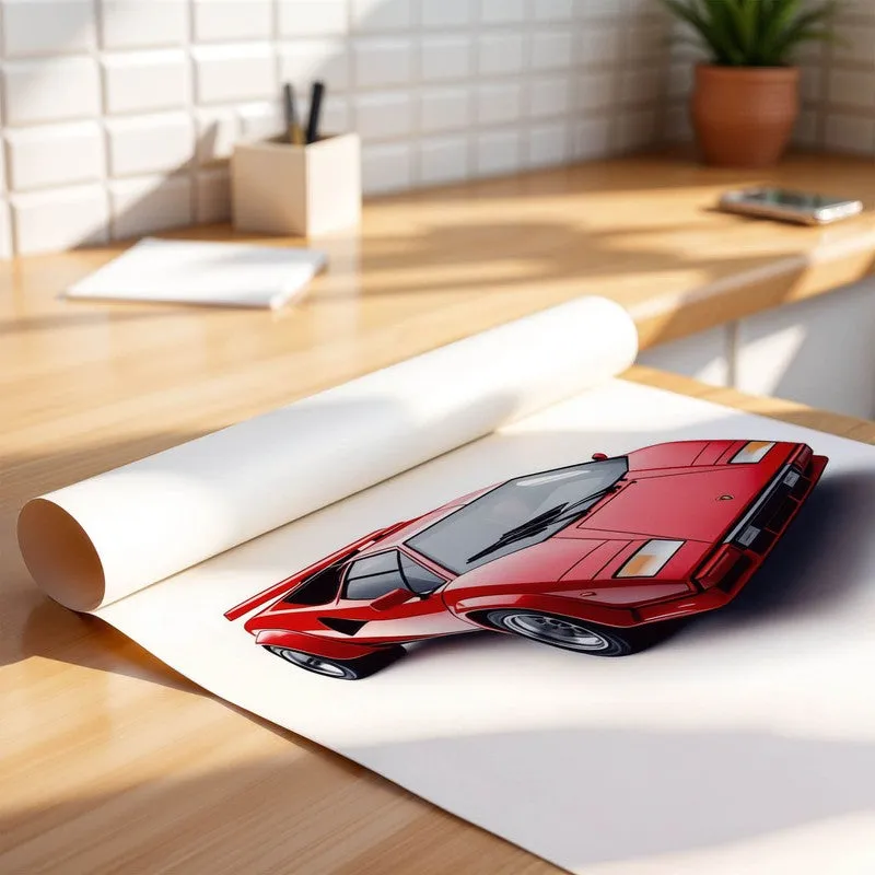 Red Rocket Lamborghini Wall Poster media 4