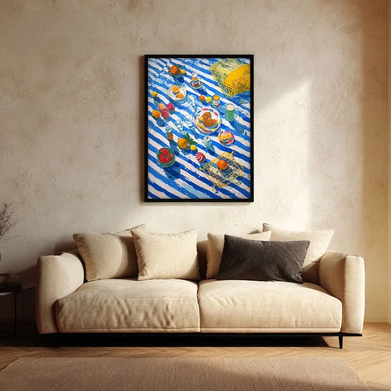 Citrus Brunch Canvas Wall Painting - Black Frame media 1