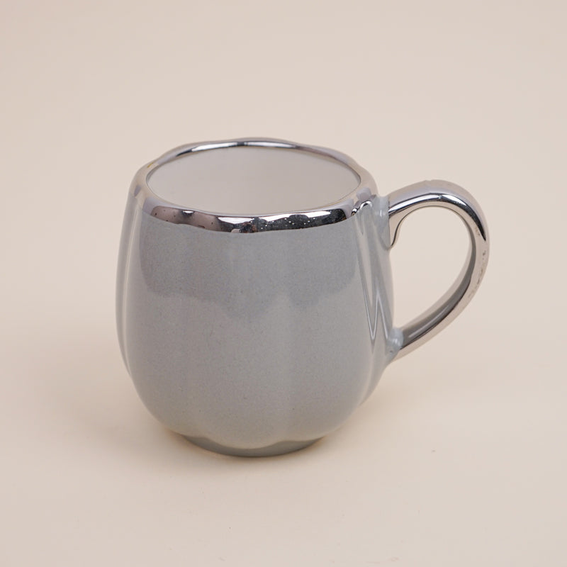 Magina Porcelain Tea Cup (180 mL Each/Grey) -  Set of Six media 3