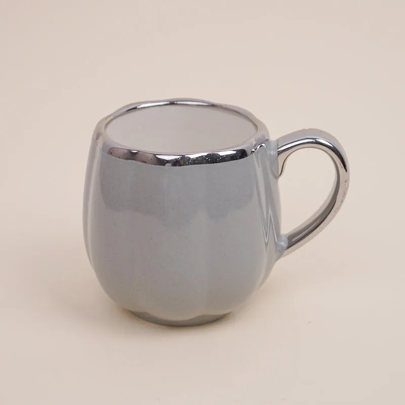 Magina Porcelain Tea Cup (180 mL Each/Grey) - Set of Six media 3