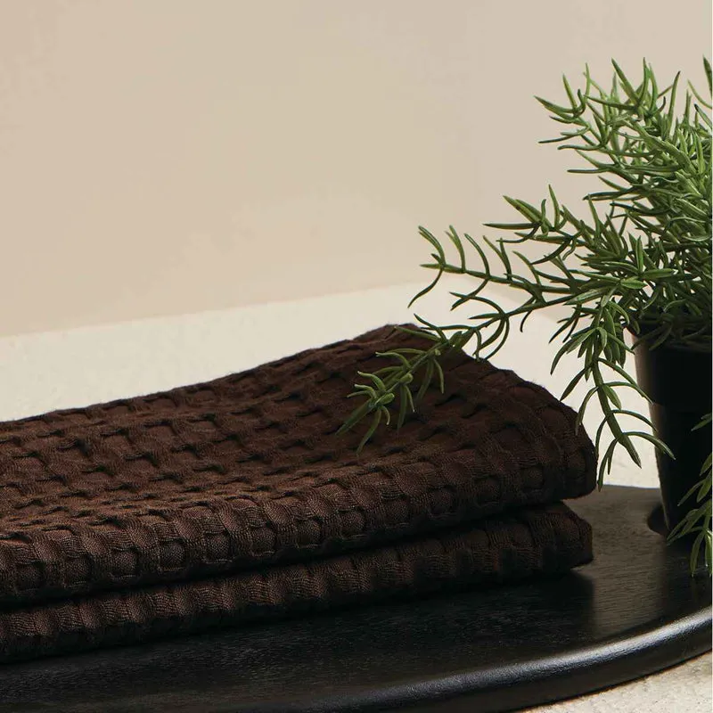 Beehive Waffle Towel Combo (Peat) - Four Piece Set media 3