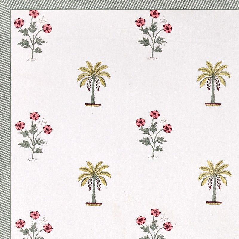 Haveli Space Cotton Bedsheet (White, Red) - 180 TC media 6