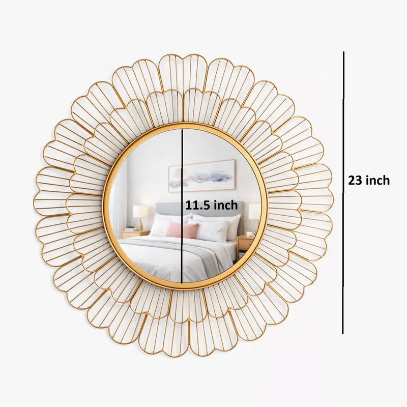 Golden Opal Bloom Wall Mirror media 5