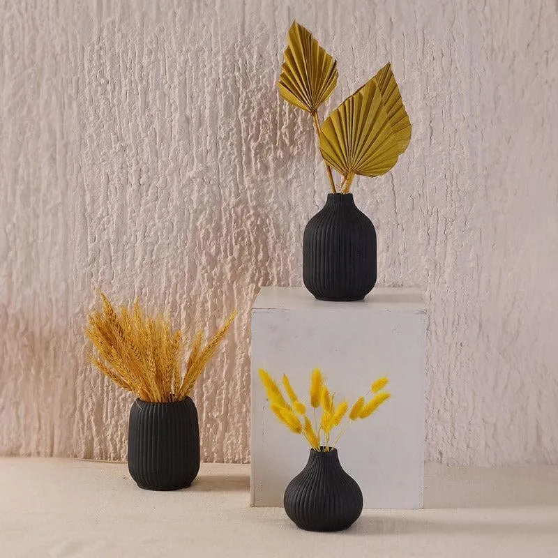 Bisto Vase (Black) -Set Of Three media 1