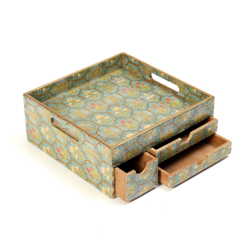 Fleur Jharokha Wood Cutlery Organiser media 5